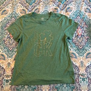St. Patrick's Day Green "Luck" T-Shirt in Medium